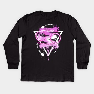 Cancer - Pink Sky Kids Long Sleeve T-Shirt